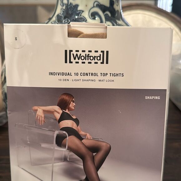 Wolford Control Top Tights Sand size small - Picture 2 of 5
